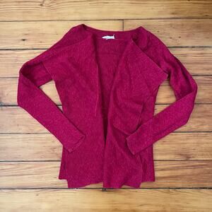 Eileen Fisher Women's Drape Cardigan Open Front Pink Linen Blend Small